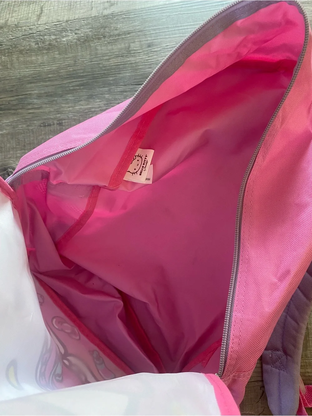 Hello Kitty Sanrio Pink & Purple Back Pack with Pastel Glitter Candy Design